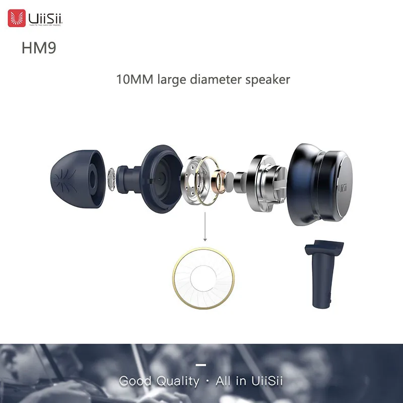UiiSii HM9 хит продаж Проводные шумоподавляющие динамические тяжелые басы