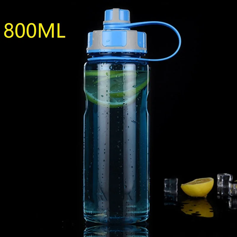 Blue 800ml 800/1000/1500 мл Портативный, велосипедные бутылки для воды большой Ёмкость спортивные Фитнес герметичность Открытый Велоспорт напиток твердого английского фарфора прочная походная чашка - Цвет: Blue 800ml