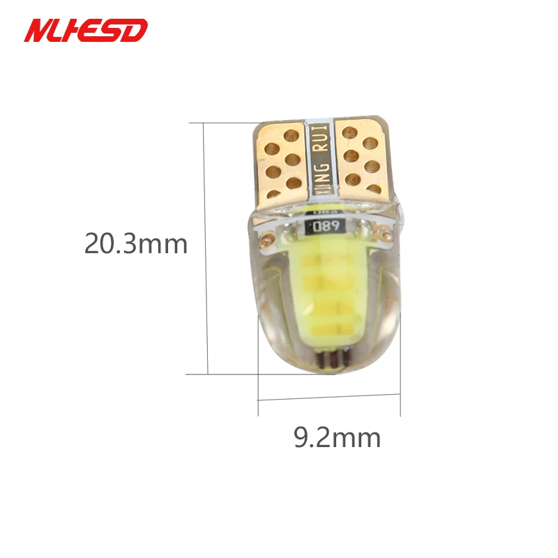 10 шт. LED W5W T10 194 168 COB 8SMD Led парковочная лампа авто Клинообразная CANBUS яркая кварцевая