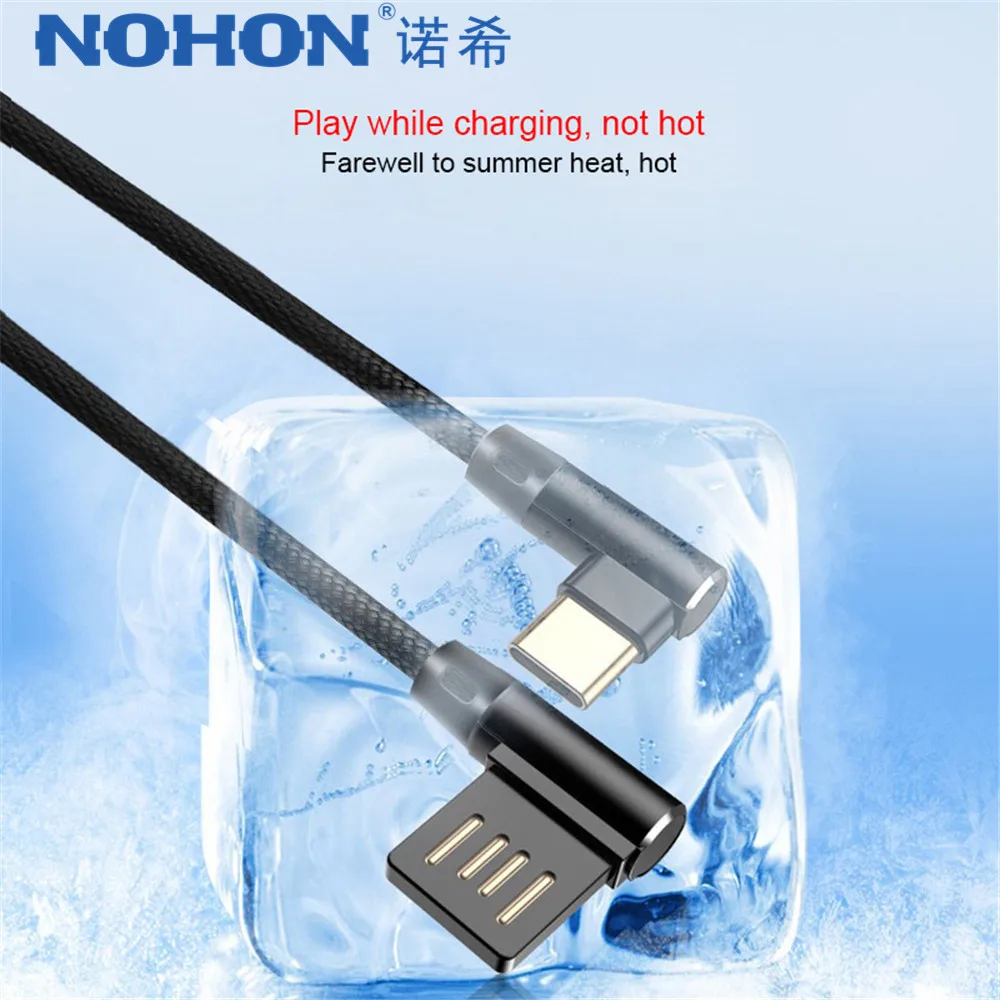 NOHON usb type-C кабель для SamSung Gaxaly S8 Plus Note 7 быстрой зарядки Xiaomi Mi5 huawei Macbook локоть