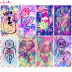 Красочный Ловец снов искусство, снеговик, бабочка 5D Сделай Сам полная квадратная дрель алмазная живопись вышивка крестиком Мозаика домашний декор