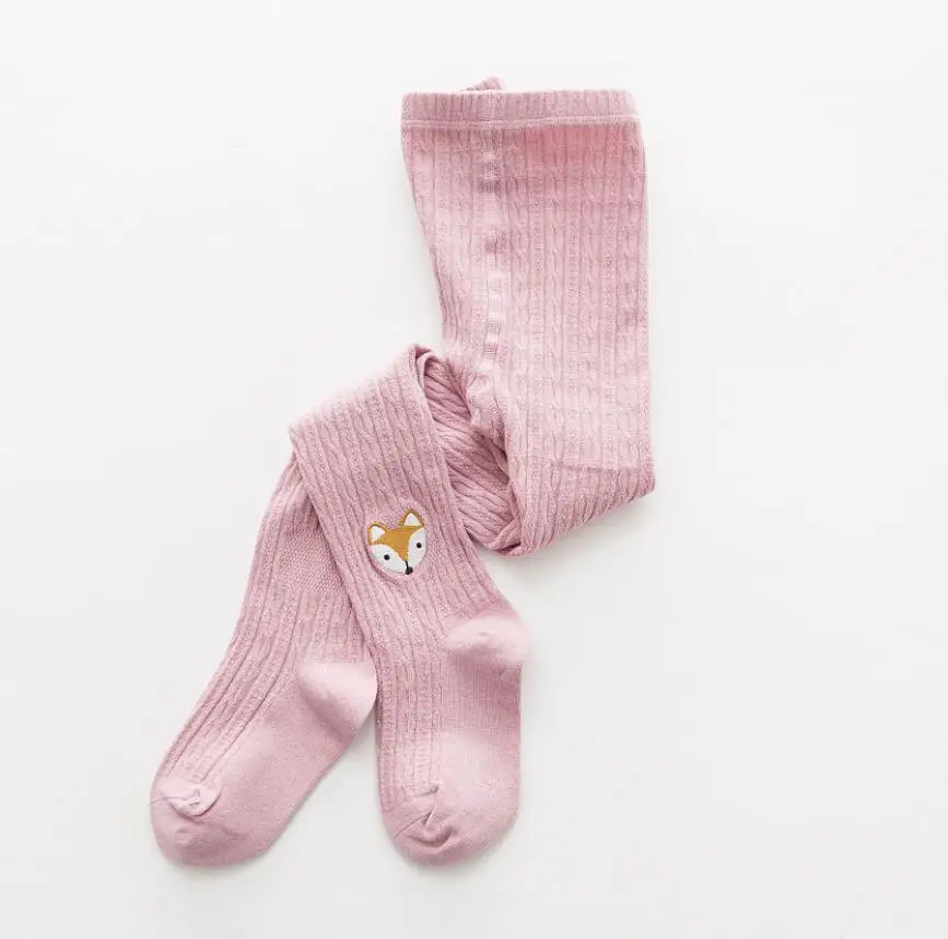 pink Xisayababy новые хлопковые мягкие детские колготки для девочек с принтом из мультфильма, вязаные колготки для младенцев, дышащие, яркие детские гольфы для От 1 до 8 лет - Цвет: pink