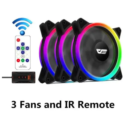 3 fancontrollerlight Aigo darkFlash DR12-Pro чехол вентилятор Aura Sync кулер вентилятор RGB регулируемый светодиодный 120 мм тихий удаленный компьютер кулер охлаждающий чехол для процессора вентилятор - Цвет лезвия: 3 fancontrollerlight
