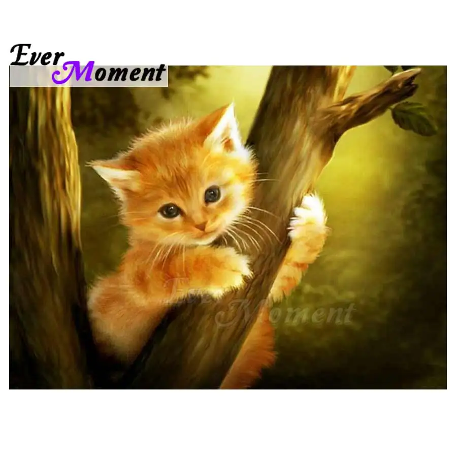 

Ever Moment Diamond Painting Cat Mosaic Full Square Drill Picture Of Rhinestone Diamond Embroidery Home Decoration ASF1426