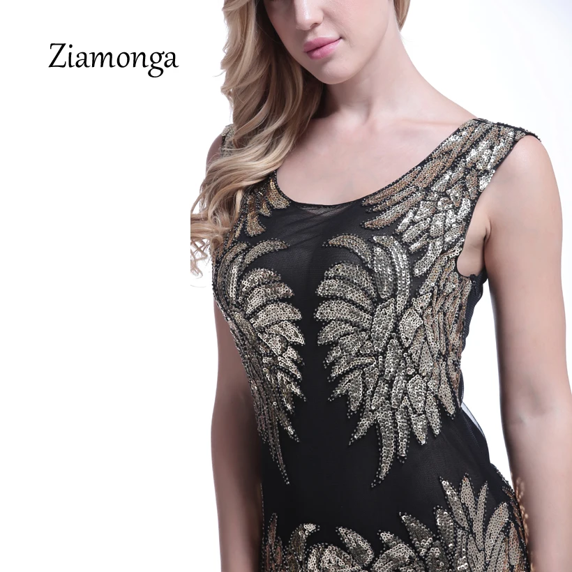 Ziamonga женское летнее платье Хлопушка 20s вечернее винтажное карандаш|sequin dress|women