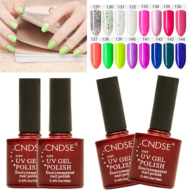 Cndse 156 Цвета гель Лаки для ногтей LED УФ длительное выдерживает Nail 10 мл полу