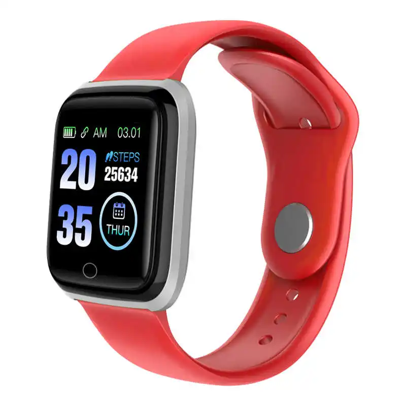 red Women Men Smart Watch PK B57 P70 P68 Bluetooth 4.0 Smartwatch For Apple IPhone xiaomi LG Heart Rate Monitor Fitness Tracker - Color: red
