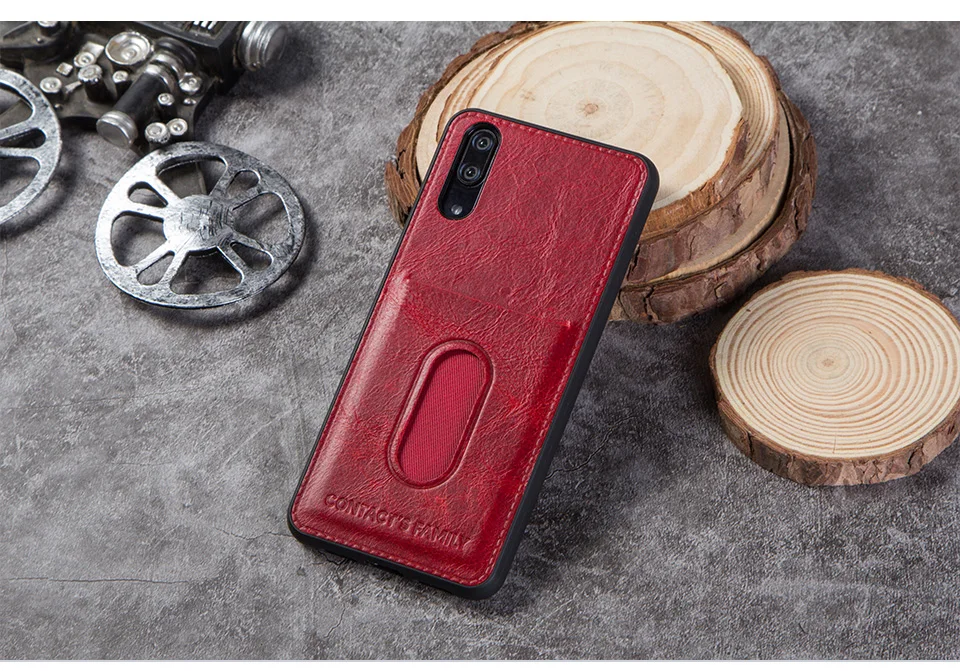Чехол для huawei P20, натуральная кожа, задняя крышка, силиконовый защитный чехол для huawei P20 с карманом, гравировка