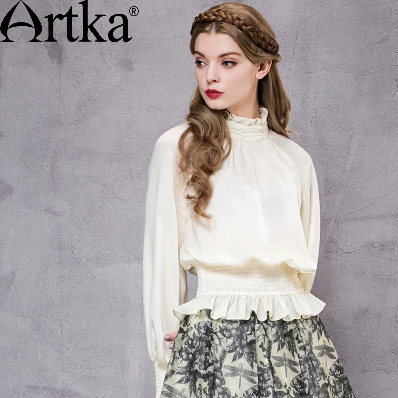 Artka Женская Осенняя Новинка 2 цвета подходящая ко всему рубашка винтажный