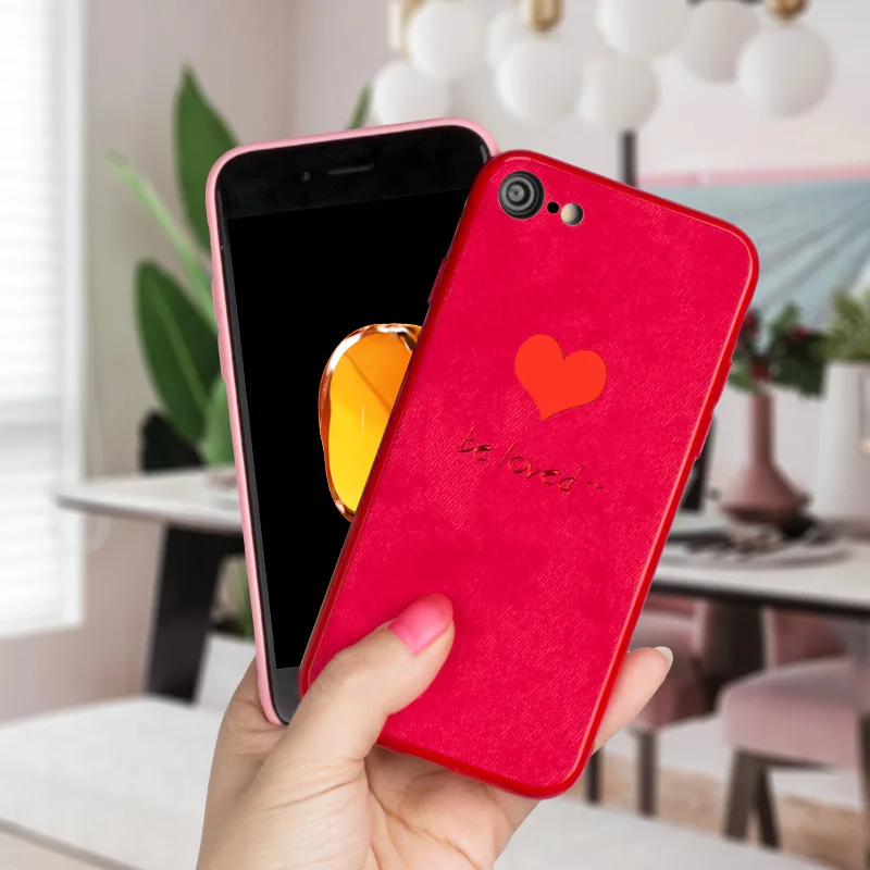Cute Be Love Letter And Red Heart Print Back Cover For iPhone X 7 6 6S Plus 5S Phone Case TPU Soft Cases Coque 8 |