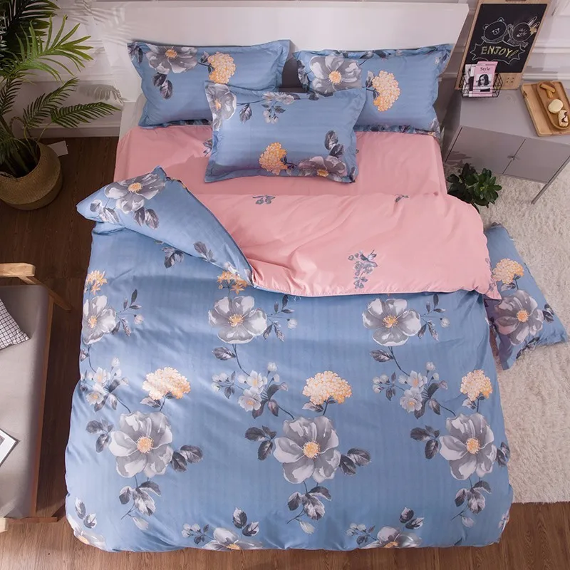 Комплект постельного белья из мягкого хлопка с цветочным рисунком 150x200 180x220 220x240 |