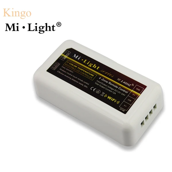 Mi Light теплый белый/холодный белый Светодиодная лента 2 4G беспроводной RF 4 Zone пульт