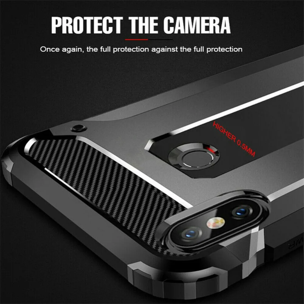 Original Shockproof Armor Case For Xiaomi Redmi Note 7 5 Pro 4X 4 X Hybrid Rubber Silicone Protective Cover Hard PC Phone Cases | Мобильные