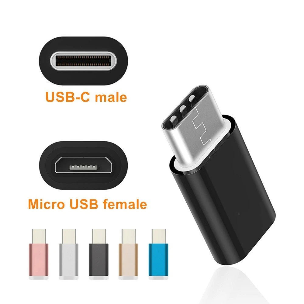 Тип C штекерным mi cro USB 2 0 Женский конвертер адаптер данных для Xiaomi A1 7 Черная Акула