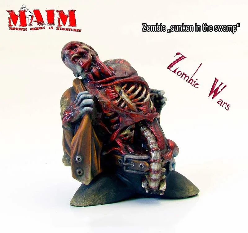 1/10 Zombie затонувший в болоте Бюст Игрушка Смола модель миниатюрная фигурка из