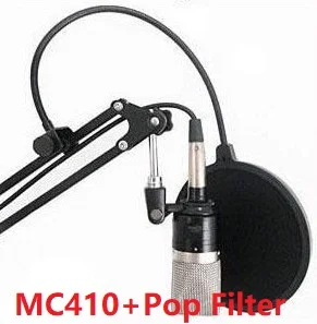 mc410 and Pop Filter Alctron MC410 с поп-фильтром конденсаторный микрофон кардиоидный большой мембранный записывающий микрофон для записи - Цвет: mc410 and Pop Filter