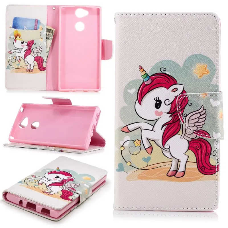 Luxury Case Cover for Sony Xperia XA2 Wallet Dual Fashion Magnetic Leather Protective Shell Coque Flip Cases | Мобильные телефоны и