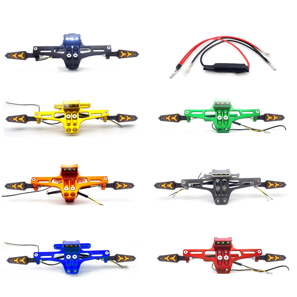 

Motorcycle LED License Plate Bracket holder CNC Adjustable for honda cb 250 suzuki rmz ktm sxf suzuki gsx s750 yamaha virago 250