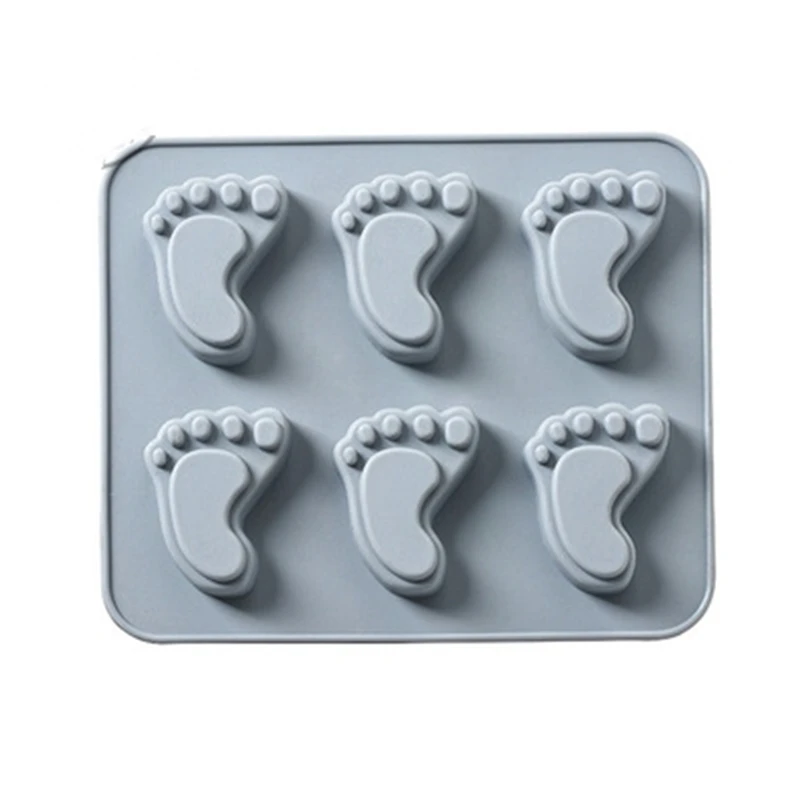 6 Even Small Ankle Shape Baking Mold Supply 3D Silicone Cake Mould Handmade Children's Snack Creative Kitchen Tool KK245 | Дом и сад