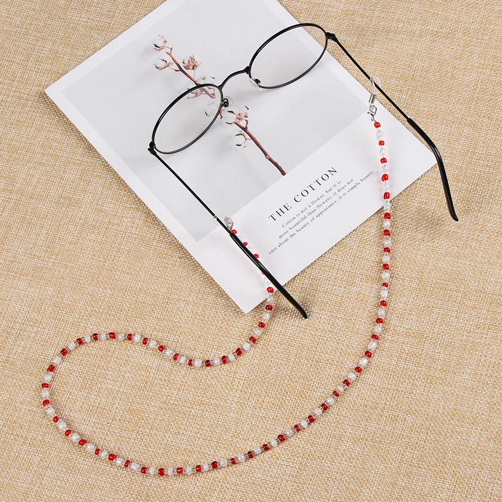 Цепочка для очков женская шнурок с ракушками и бусинами солнцезащитных 1 шт. 60/70/76