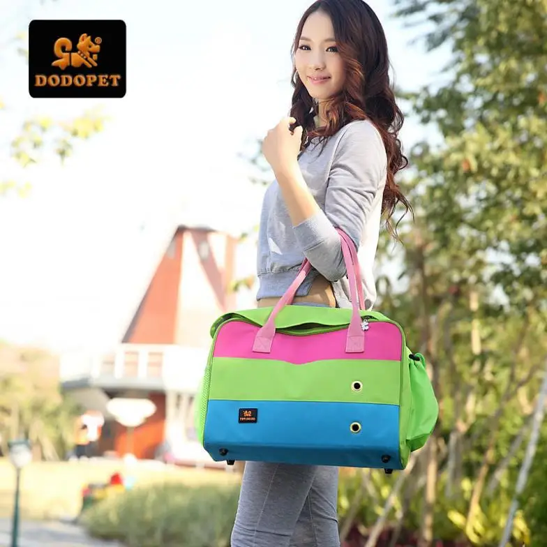 2014 New Arrival Big discount white and blue stripe Pet dog carry outside bags CH0294|bag duffle|bag camerabag child |
