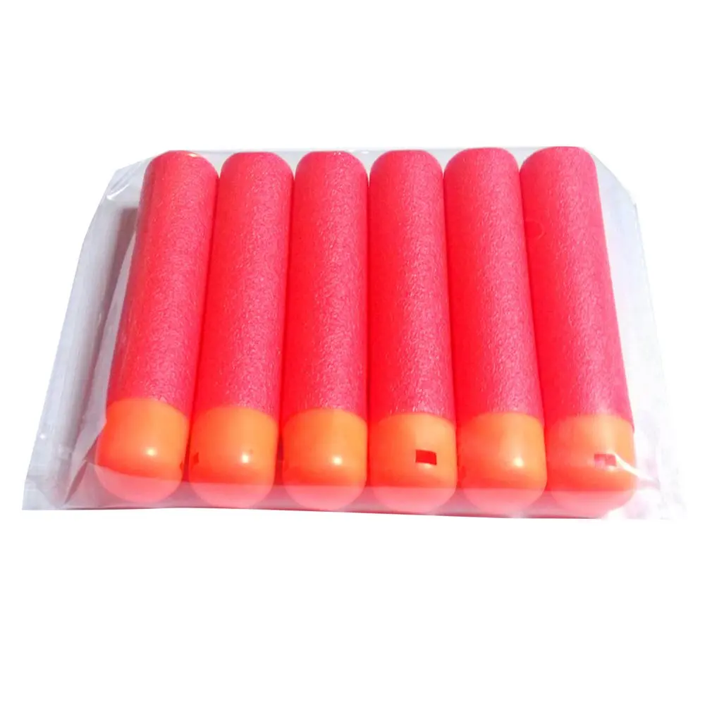 Красный 6 Pcs/Lot 9.5cm Red Sniper Rifle Darts Bullets Big Hole Head Bullets Xmas Gift For Nerf Mega Kids Toy Foam Refill Darts - Цвет: Красный