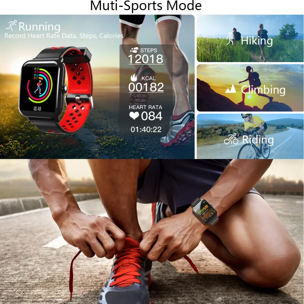 Цветные спортивные Смарт-часы с пульсометром и Bluetooth для мужчин женщин браслет