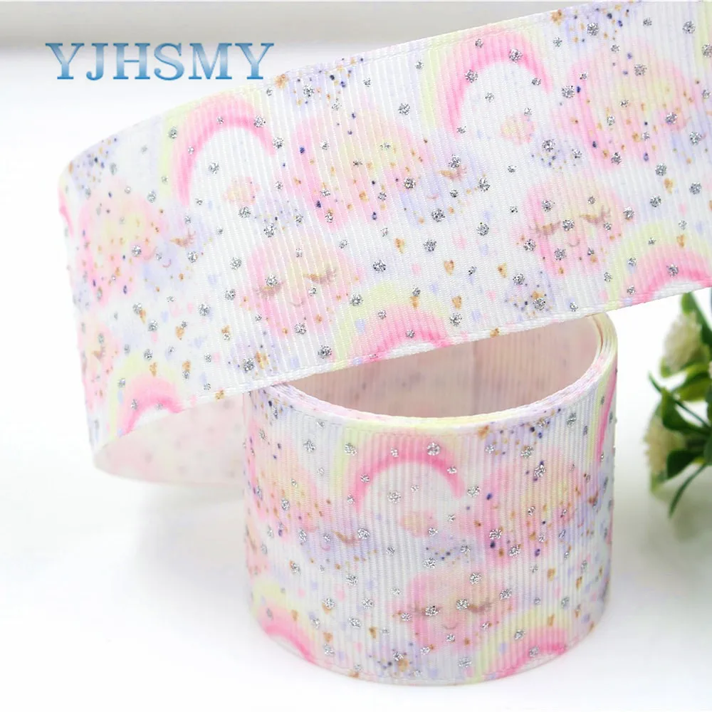 YJHSMY I 181123 278 38 мм 10 ярдов мультфильм флэш ленты термопечать grosgrain Подарочная