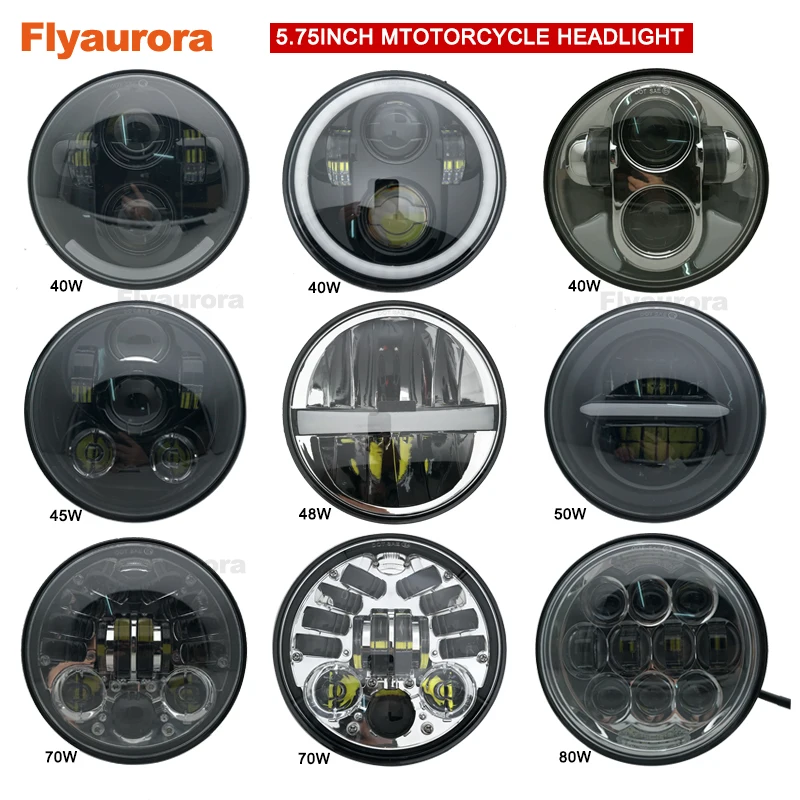 Фара мотоциклетная с дальним/ближним светом 45 Вт 5 3/4 дюйма для Sportster Dyna Iron 883 Victory