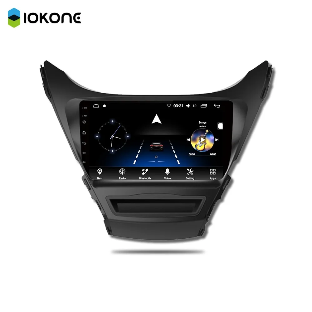 IOKONE Car Android 7.1/8.0 8 Core Multimedia GPS Player IPS 2.5D Screen 9 Inch Navigator Stereo DVD Radio For Hyundai Elantra | Автомобили