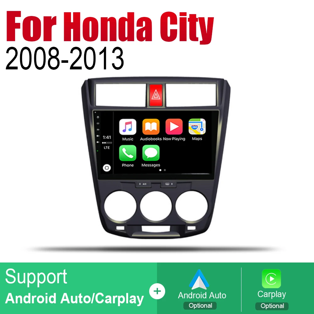 Автомагнитола на Android 2 Din для Honda City 2008-2013 автомобильный мультимедийный плеер