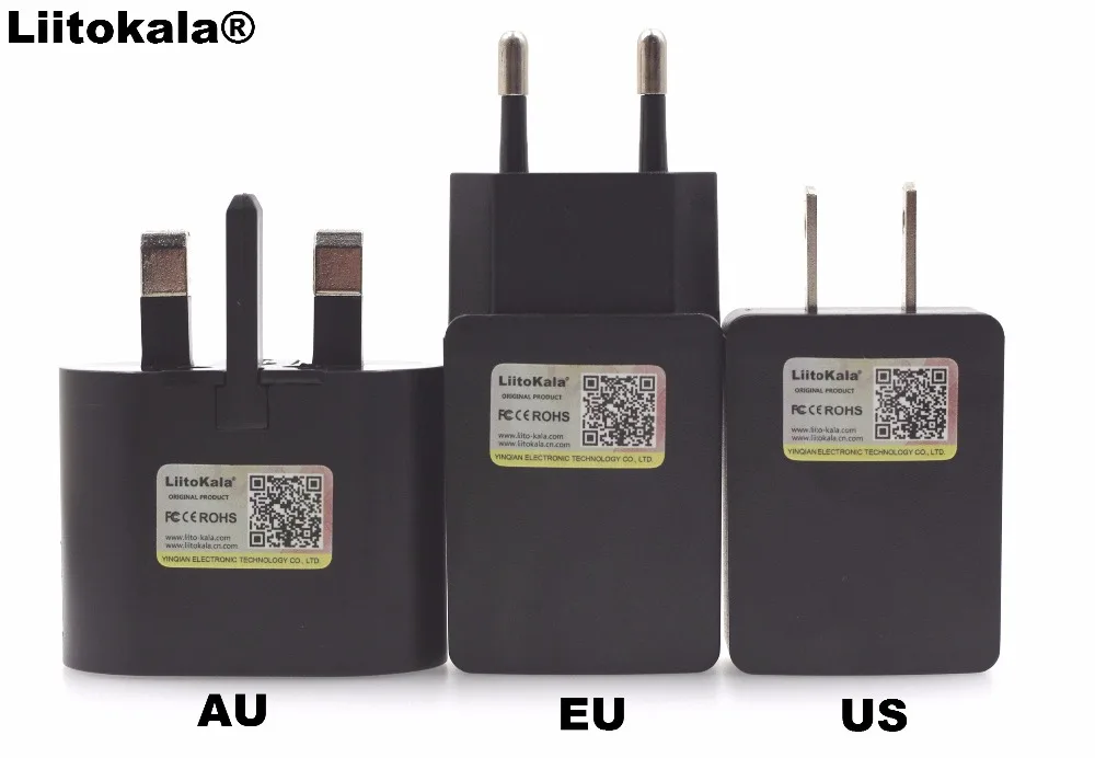 Liitokala 1A 2A USB портативный разъем AU/штепсельная вилка US/штепсельная EU Lii100 Lii202 Lii402