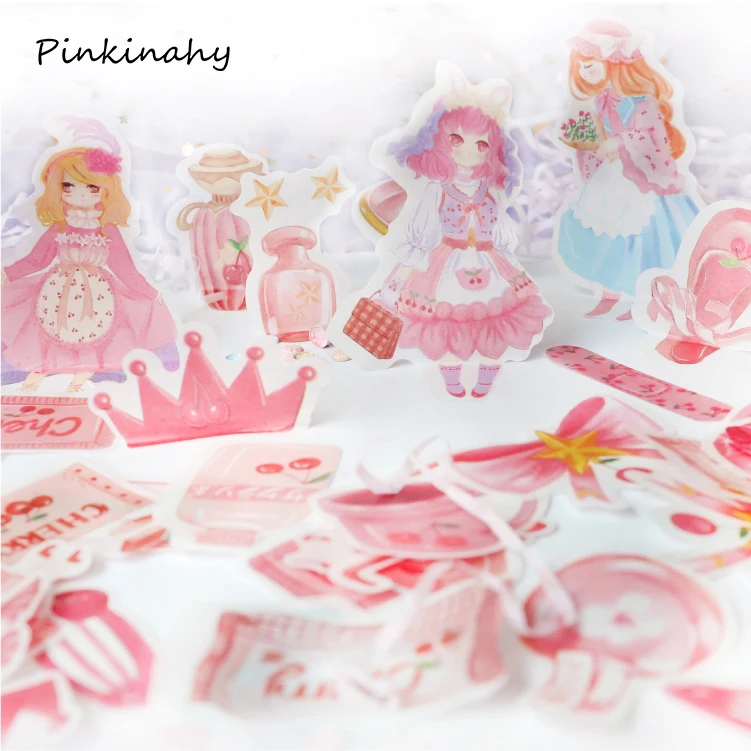 Kawaii вишневые напитки торт закуска японская записываемая запечатываемая