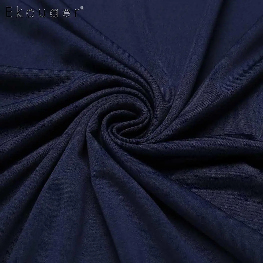 Женская Длинная Ночная рубашка Ekouaer однотонная свободная ночная с длинным