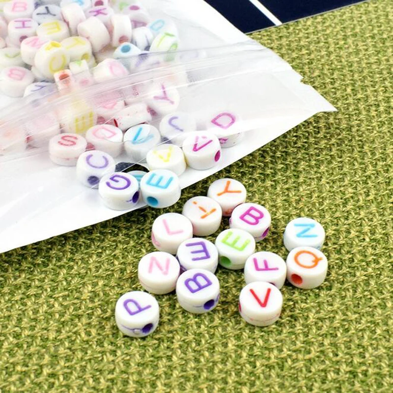 Креативные пластиковые цифры буквы Алфавит квадратные круглые бусины блоки DIY