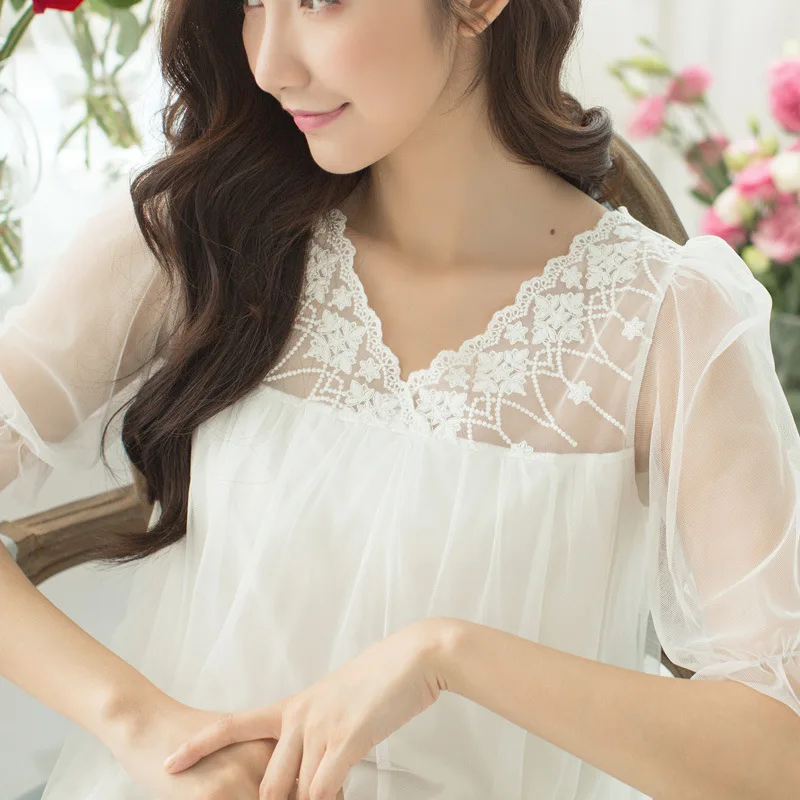 Short-sleeved pants leisurewear suit summer fresh leisure loose semi-permeable v-neck suits | Женская одежда