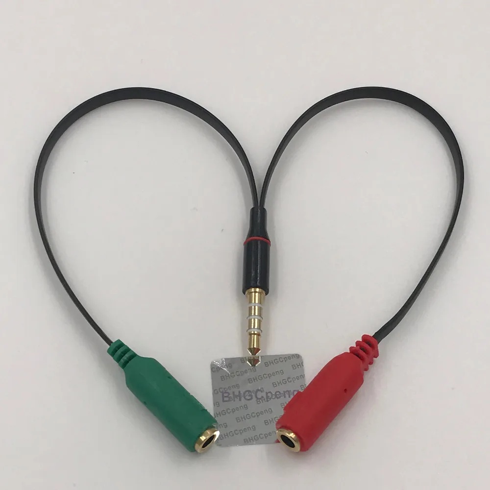 Кабель-разветвитель плоский 3 5 мм для микрофона и гарнитуры 1 шт. | Электроника