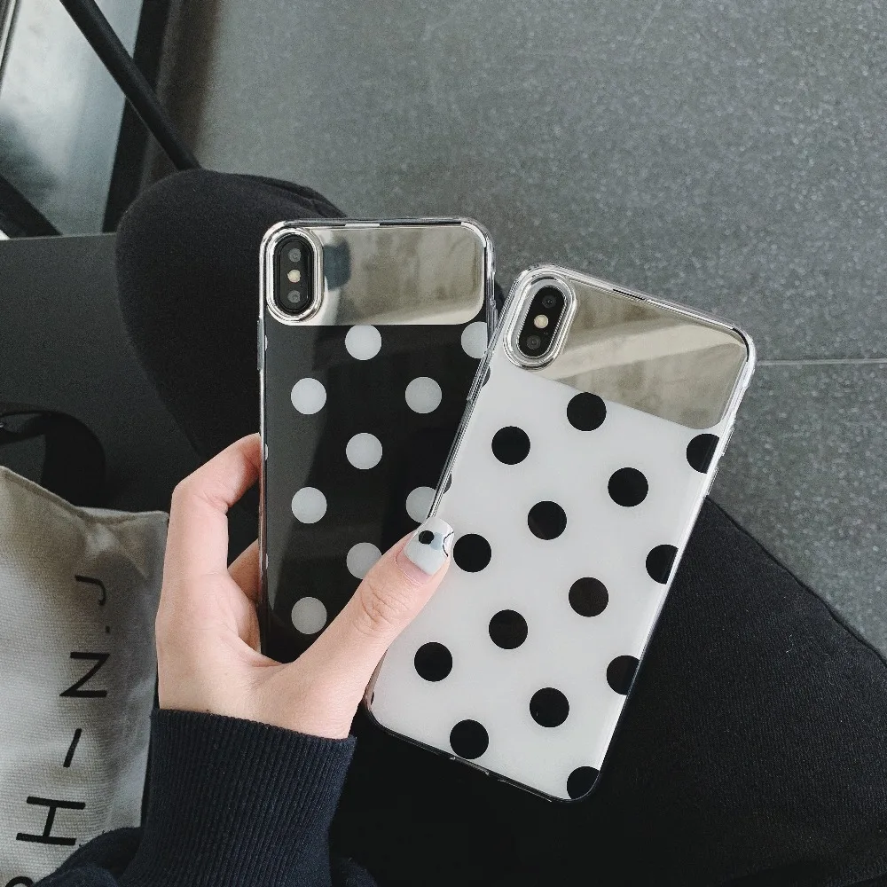 Роскошный зеркальный чехол с волнистым узором для iPhone X XS XR Max силиконовые мягкие