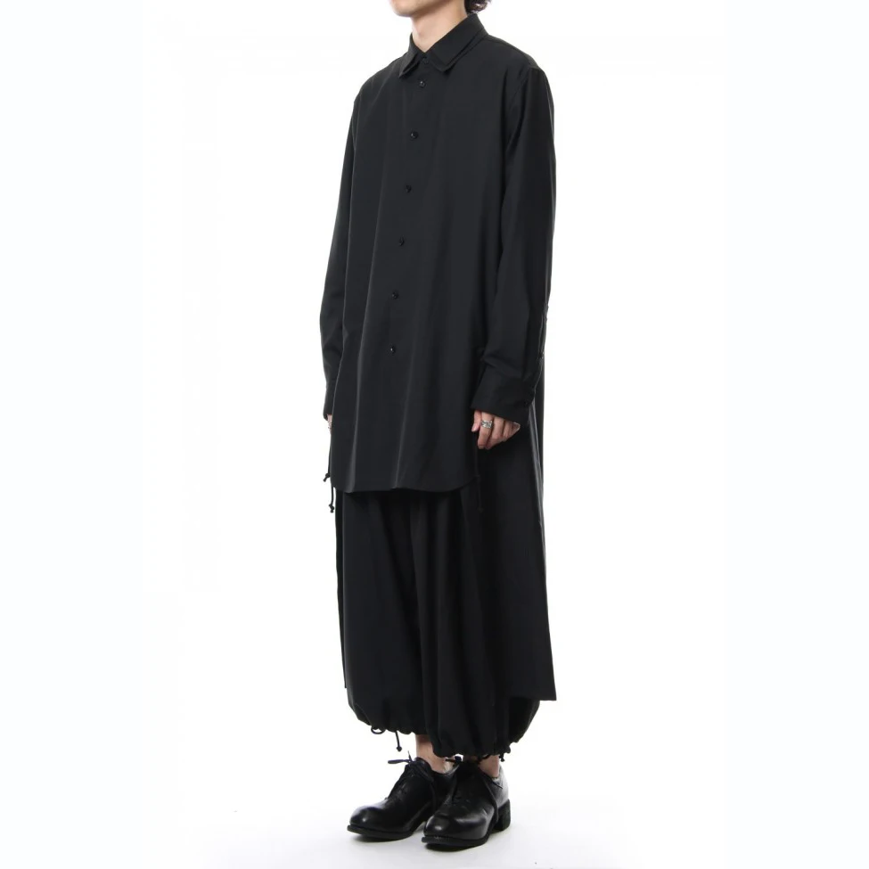 S-5XL Новая мужская одежда мода DJ стилист с двойным воротником и коротким рукавом