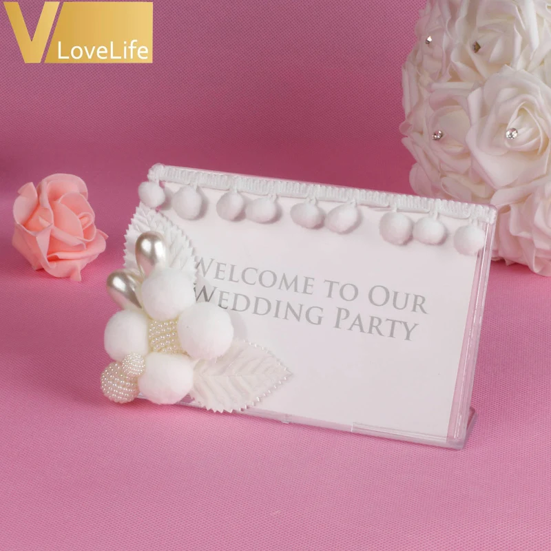 4 &quotx 6&quot рамки для фотографий ясная Свадебная доска знак акриловый приём Дисплей