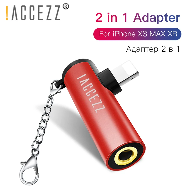 ! ACCEZZ 2 в 1 3 5 мм разъем адаптера AUX аудио кабель для 7 8Plus X MAX XR XS Поддержка iOS 11 12