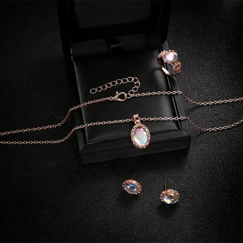 Модные ювелирные изделия 3 шт./компл. ослепительный драгоценный камень ожерелье