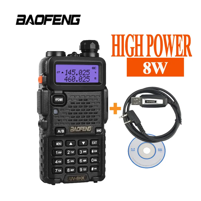 Портативные радионаборы uv 5r 8W baofeng 8HX Любительская рация родительская vertex Детская