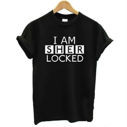 I Am Sherlocked Fandom Одежда Женская Повседневная футболка Feminina Kawaii женские футболки с коротким рукавом модная женская уличная рубашка