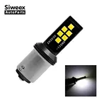 1 шт., Автомобильные светодиодные лампы 1156 BA15S 1157 BAY15D P21W 12 SMD 3030, указатели поворота, стоп-сигнал, фонарь заднего хода, Белый 12 В постоянного тока