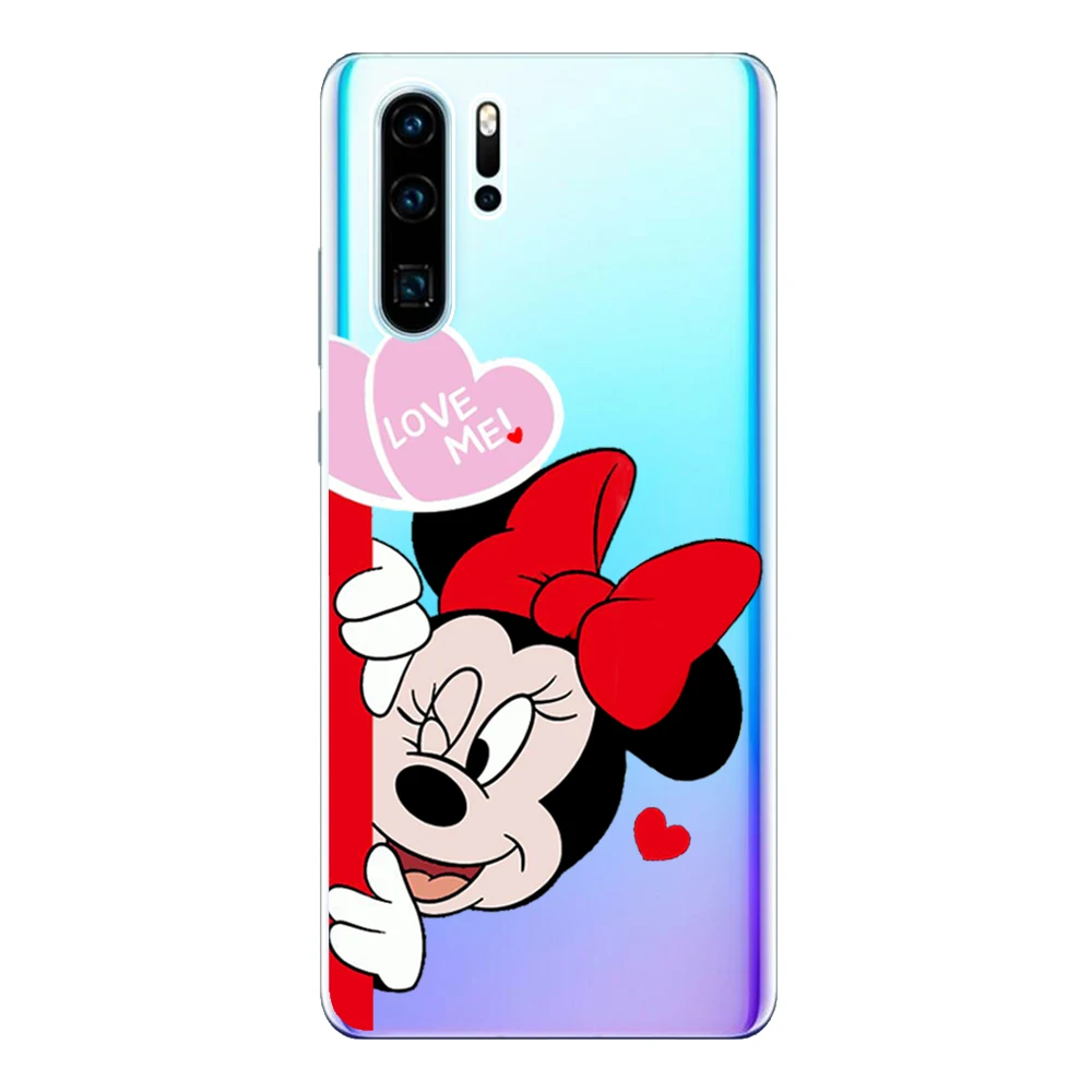 Чехол для Huawei P30 Lite Pro мягкий силиконовый чехол из ТПУ Fundas милый с Микки и Минни