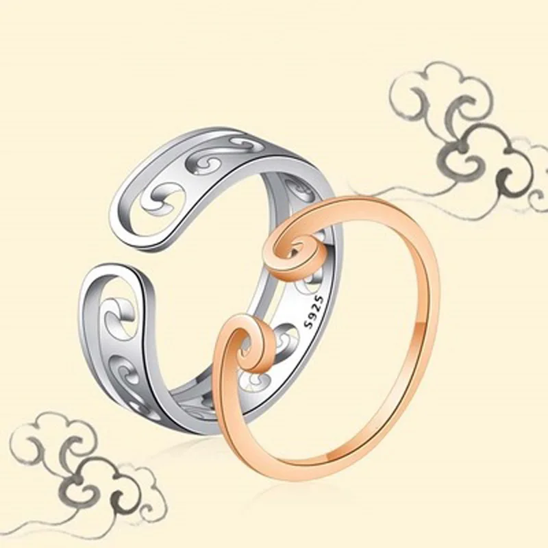 Fashion popular crown two-in-one ring female fashion zircon opening adjustable simple wild s925 sterling silver | Украшения и