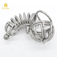 chaste bird new stainless steel male chastity device with urethra catheterchastity beltcock cagevirginity lockringlock a072