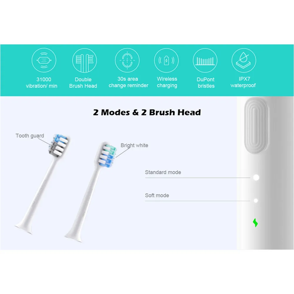 Xiaomi mijia Doctor B электрическая зубная щетка Глубокая чистка белый зуб IPX7 водонепроницаемый супер светильник с бесплатным подарком дорожная коробка для дома