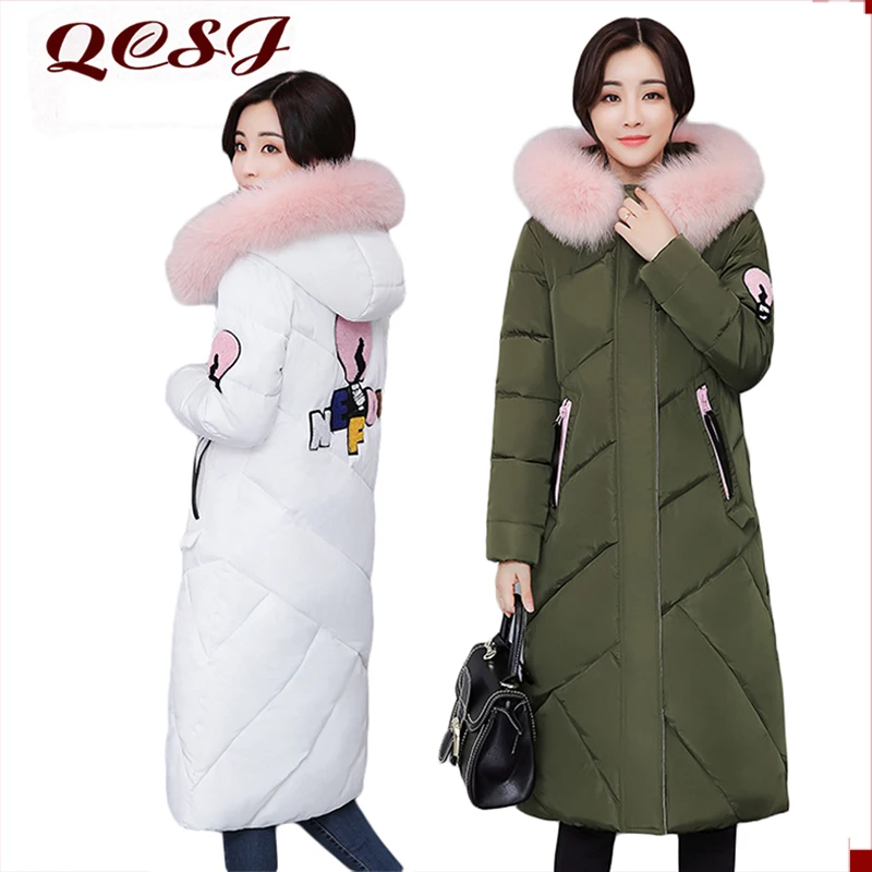 oodji Ukraine Real Rushed Full Standard Snow Jacket Female 2017 Sale Winter Women Long Coat Warm Thick Cotton Slim Coats | Женская